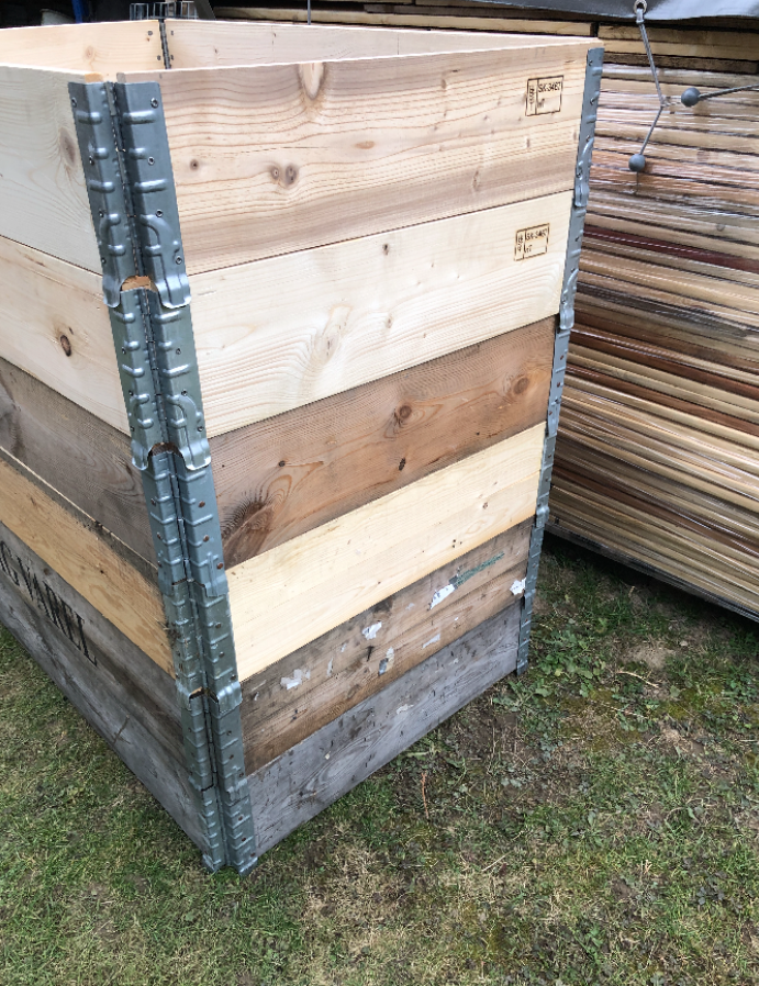 Paletové ohrádky pre vyvýšený záhon - 4