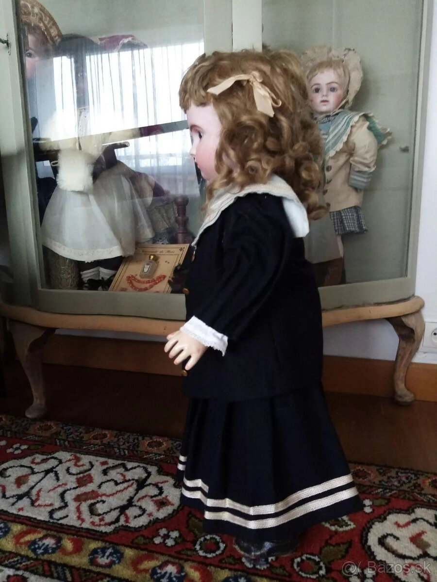 Vzácna stará francúzska bábika Baby Steiner so zatvorenými ú - 4