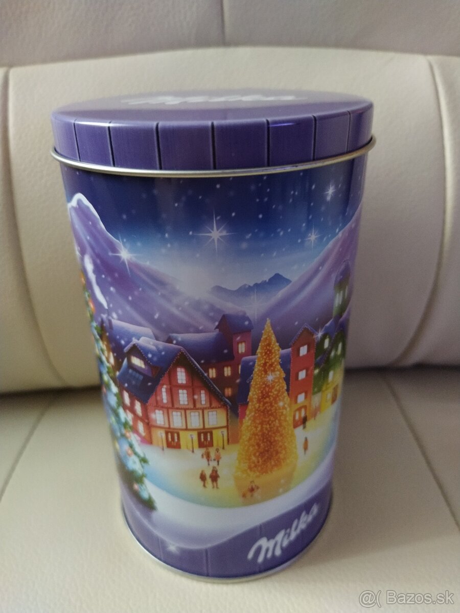 Plechová vianočná dóza 19x9,5cm (osobný odber) - 4