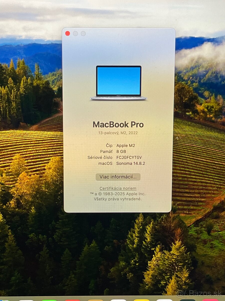 Dobrý deň Ponúkam na predaj Apple MacBook PRO M2 256GB - 4