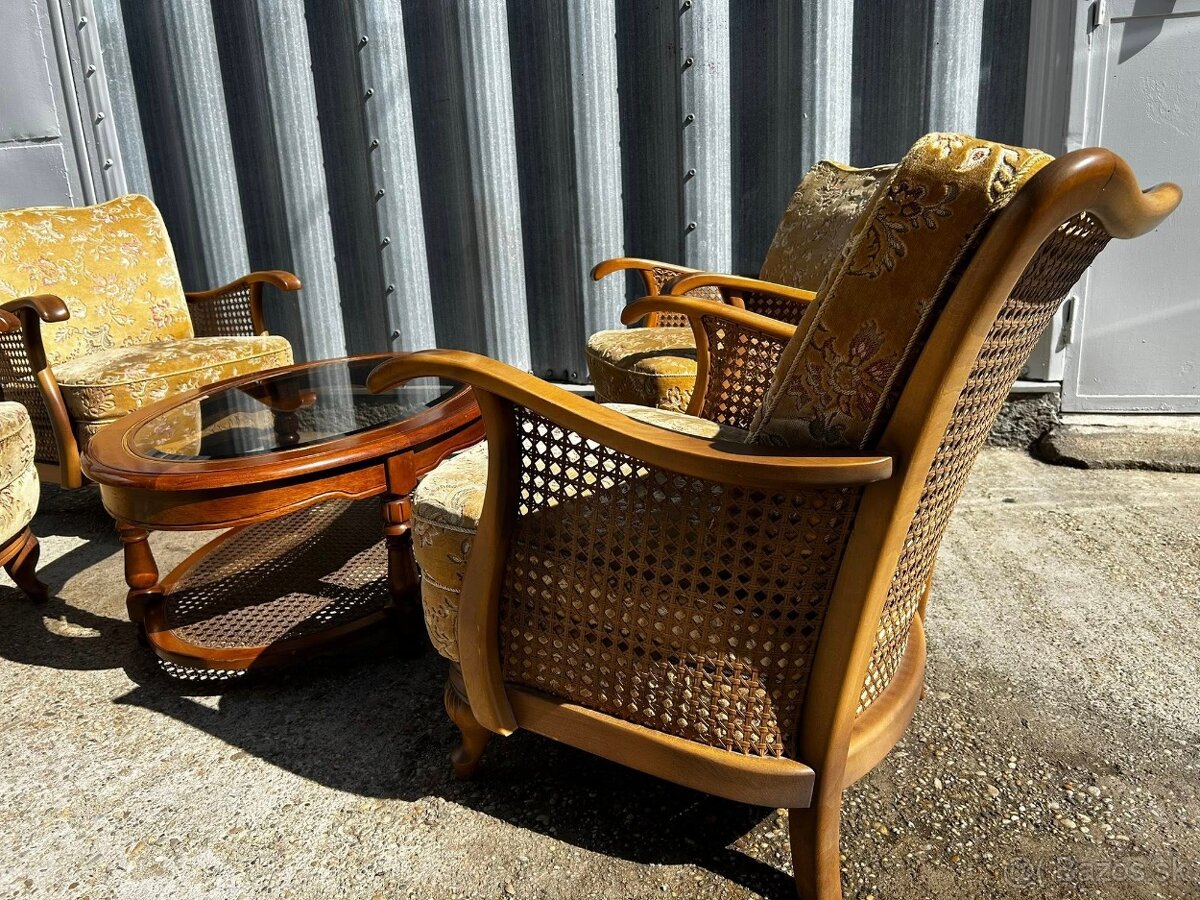 Starožitné ratanové kresla / sedenie - 4