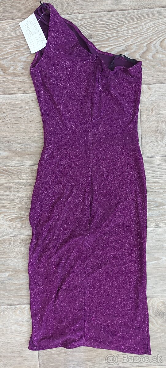 Fialové spoločenské šaty - 4