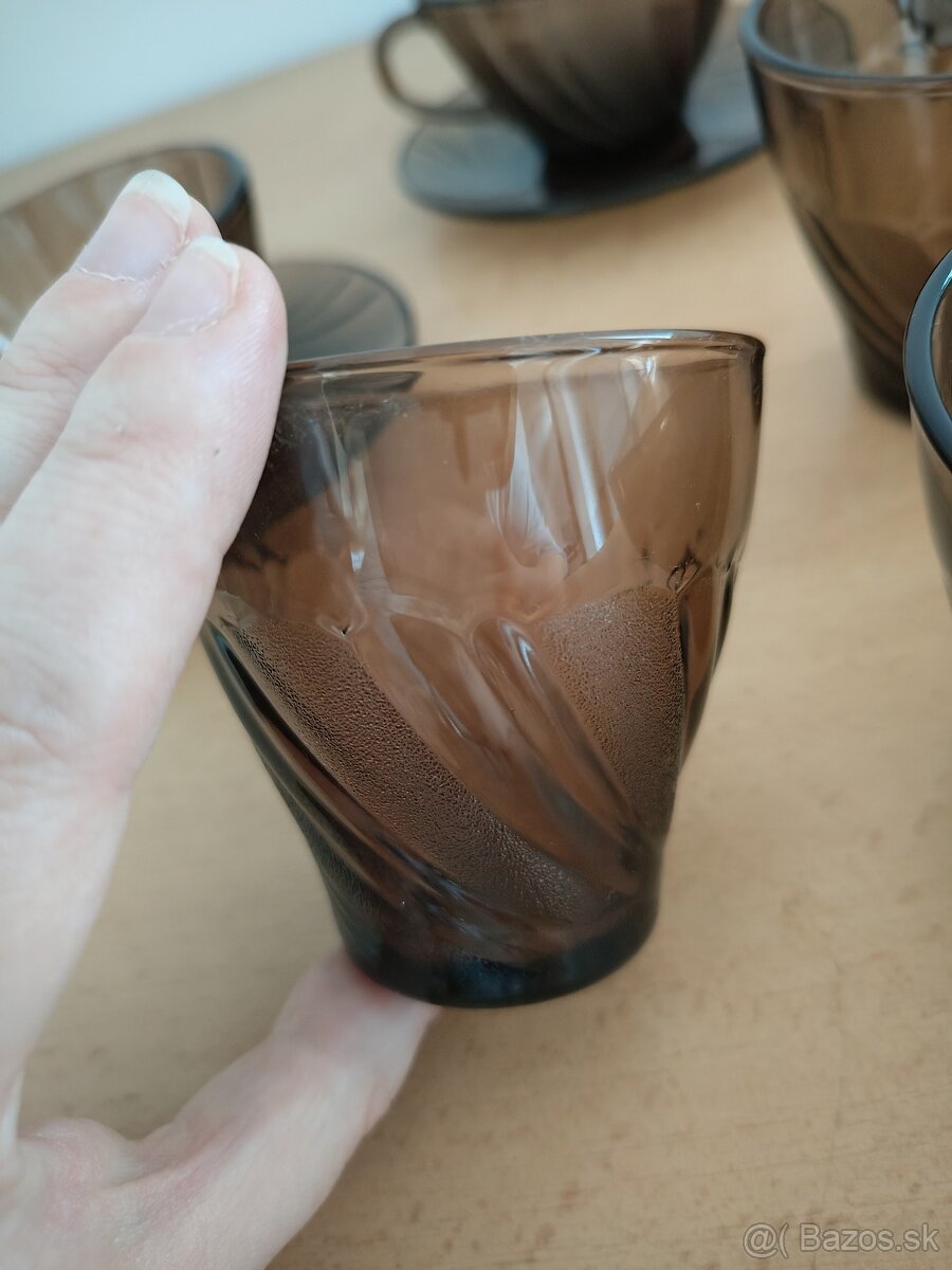 Dymové sklo - šálky a poháre - 4