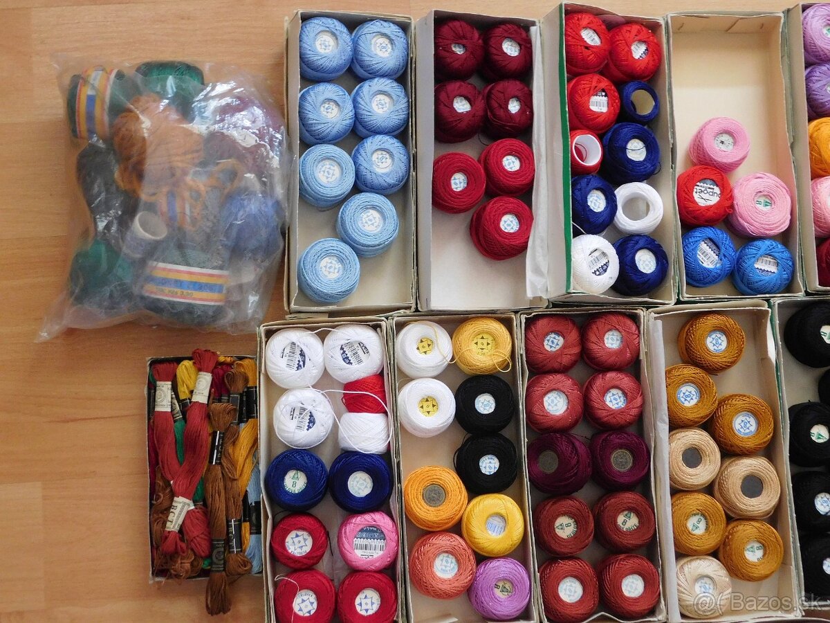 Bavlnky na vyšívanie, háčkovanie a šijacie potreby. - 4