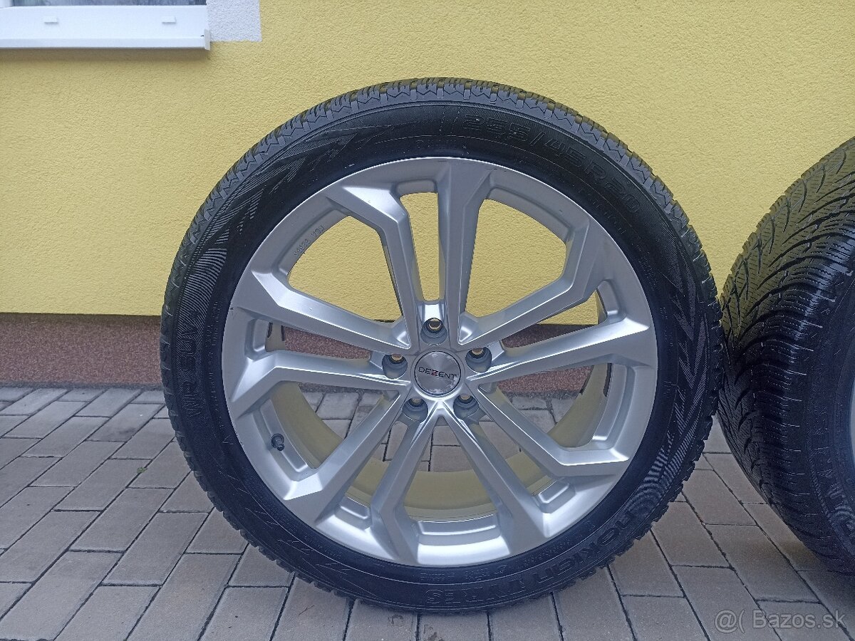 Dezent 8Jx20H2 ET48, pneumatiky Nokian zimné 255/45 R20 - 4