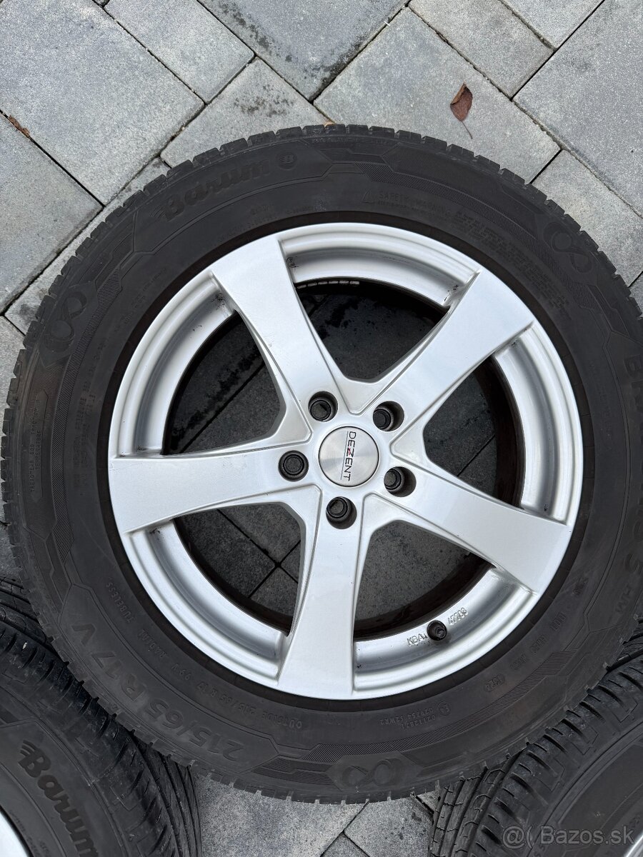 Dezent 17"ALU disky R17 5x112 ET38 7J x 17H2 VW ŠKODA SEAT - 4