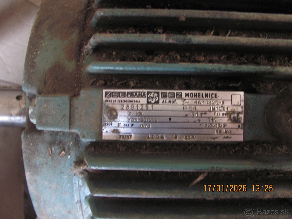 Elektromotor 3kW - 715ot./min - Hvezdový - 4