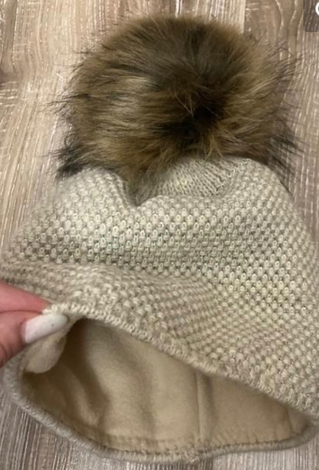 Dámska Teplá zimná čiapka s brmbolcom/Nová - 4