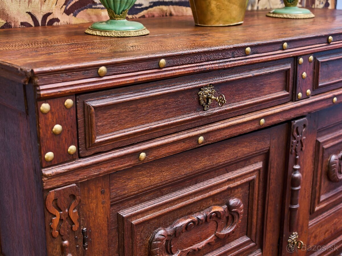 Neorenesančná komoda z masívneho duba cca 1800 - 4