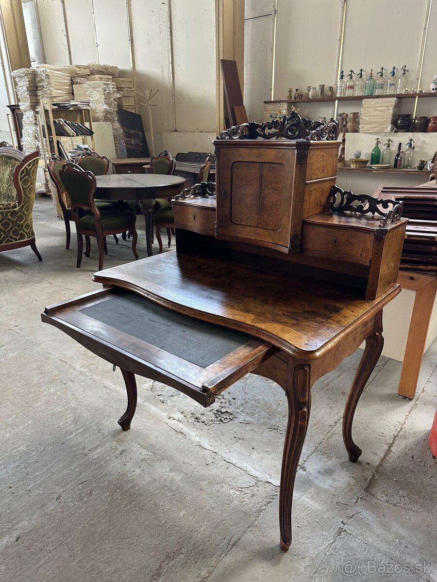 starožitný písaci stolík s nadstavbou - 4