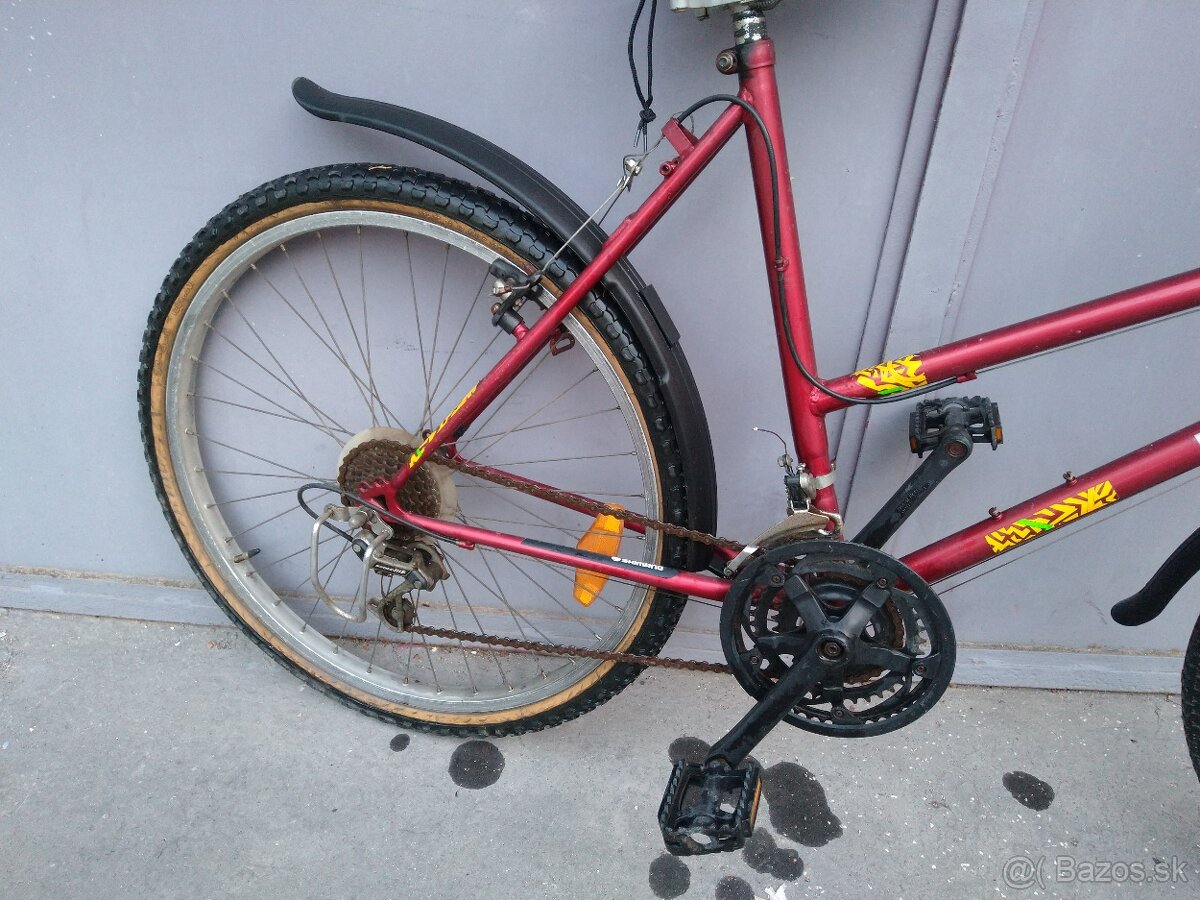 dámsky horský retro bicykel SHIMANO,26"kolesá,19"rám( - 4