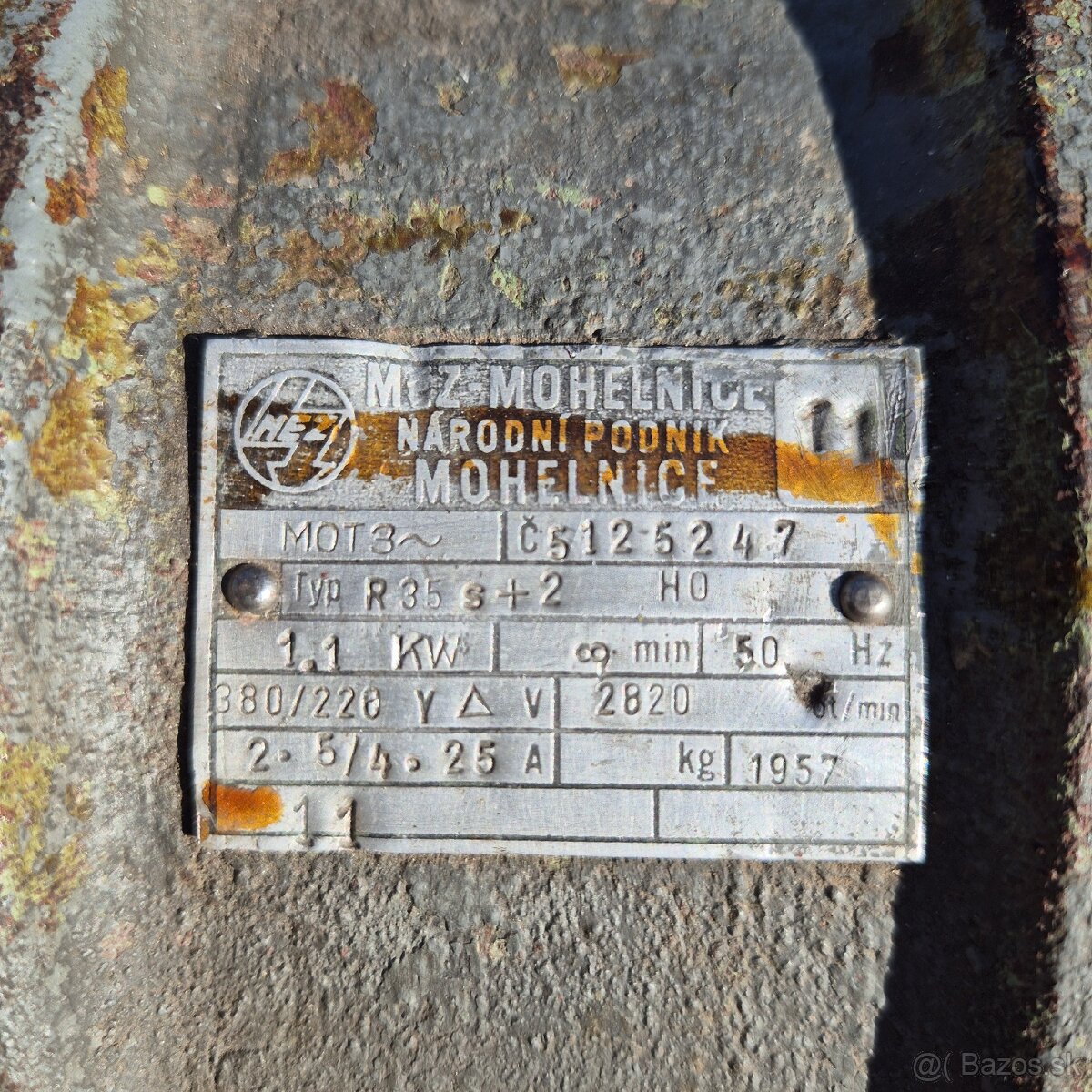 Elektromotor MEZ 1,1 kW - 2820 ot/min - 4