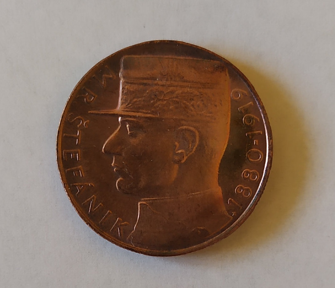 10 Kčs 1993 Štefaník - POOTOČENY RUB MINCE. - 4