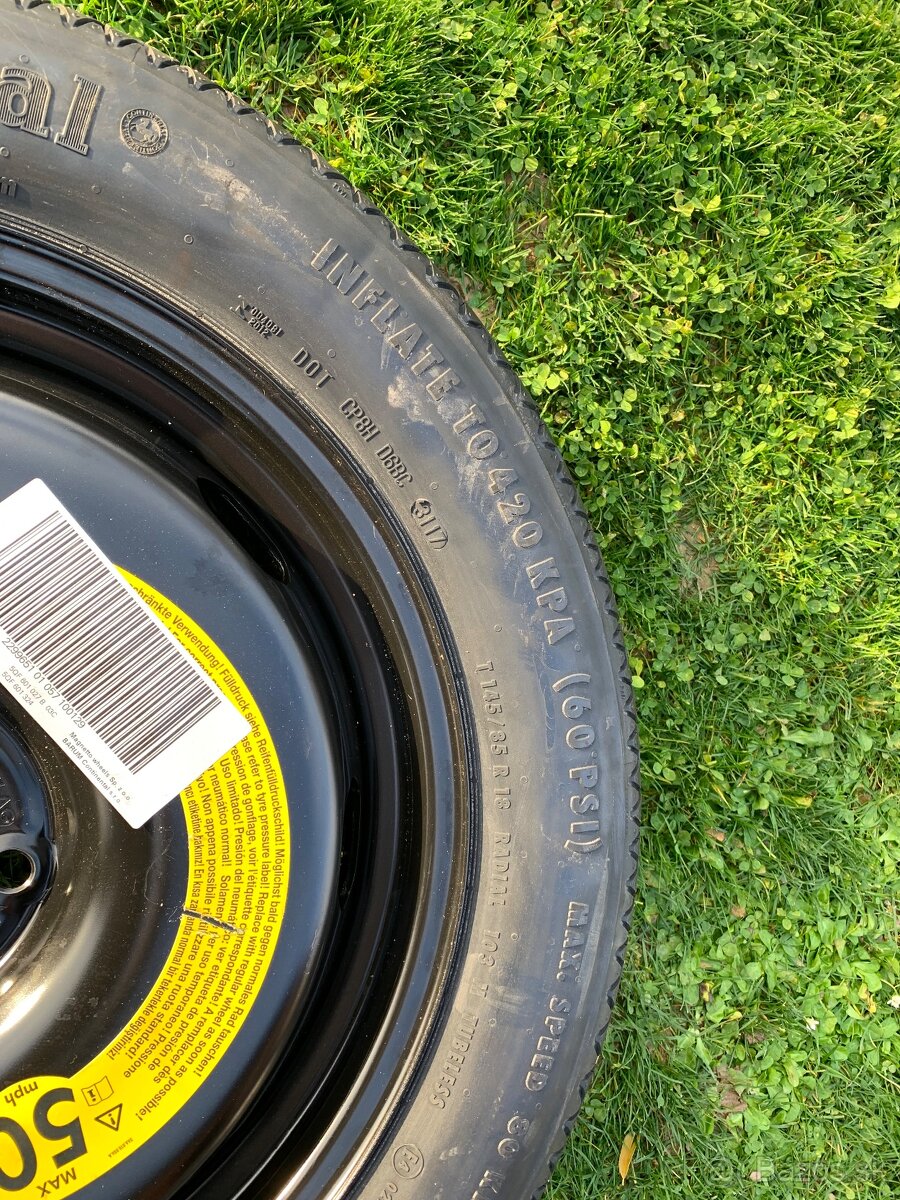 Rezervné koleso VW 5x112 145/85 R18 - 4