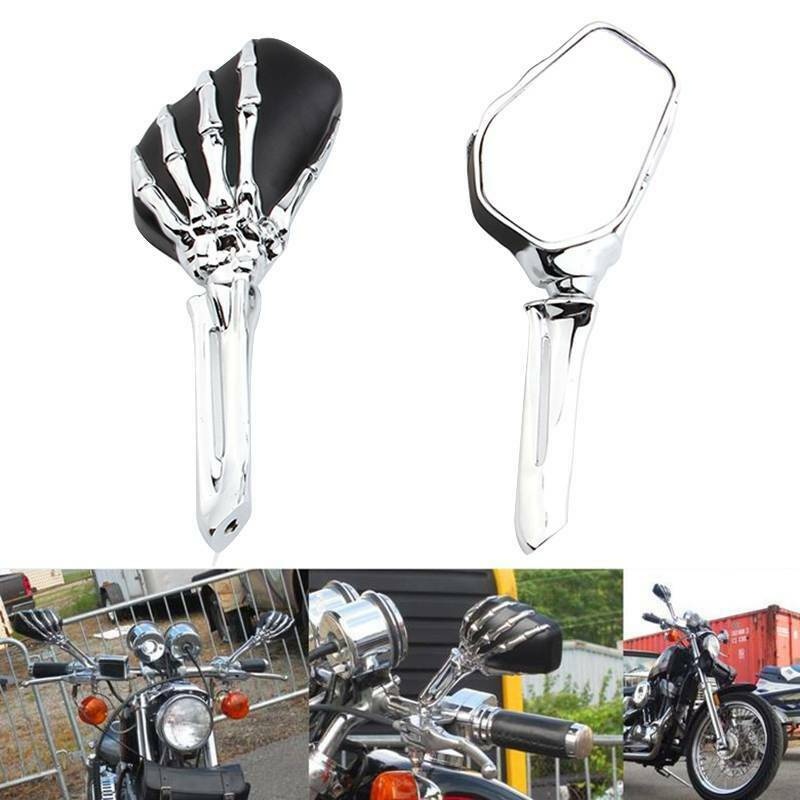 Chrom zrcátka chopper,cruiser Skeleton,těžký masív. - 4