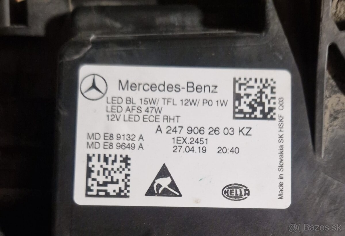 Svetlo predné mercedes B , A2479062603 - 4