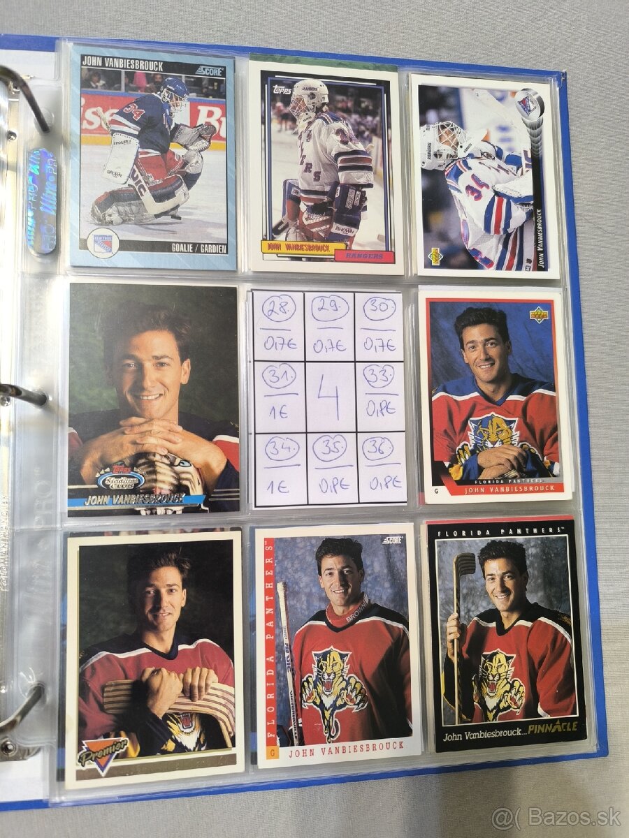 Hokejové kartičky - John Vanbiesbrouck 1 - 4