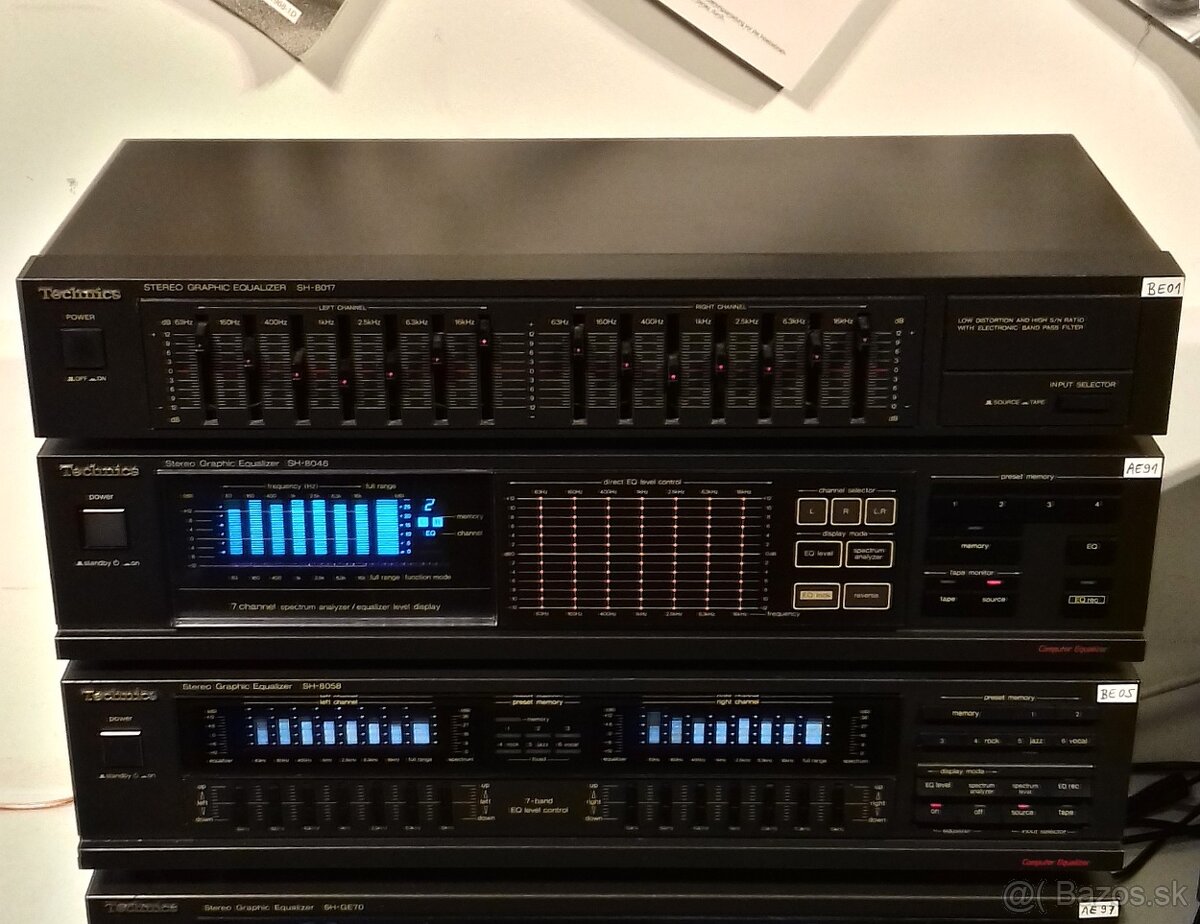 SERIA = 5x Equalizer TECHNICS, antracit, vyroba JAPAN = Eq5 - 4