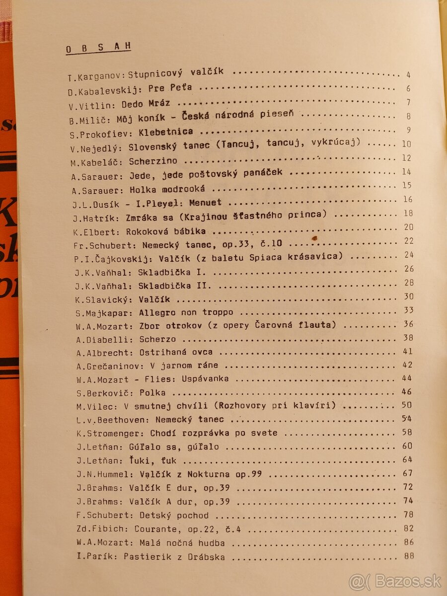 Predám brožúru Štvorručné skladby - 4