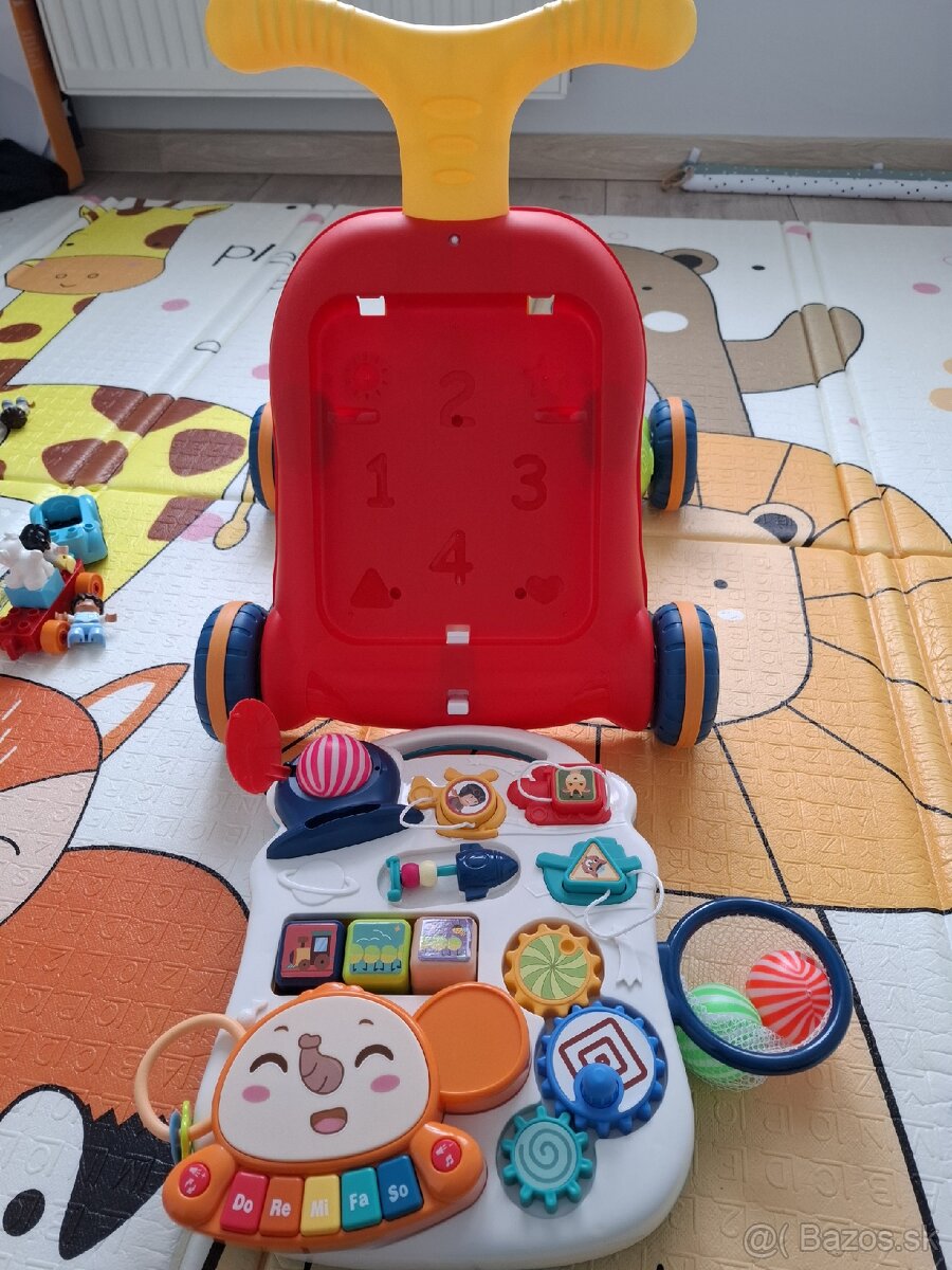 Detské chodítko s hračkami a klavírom - 4