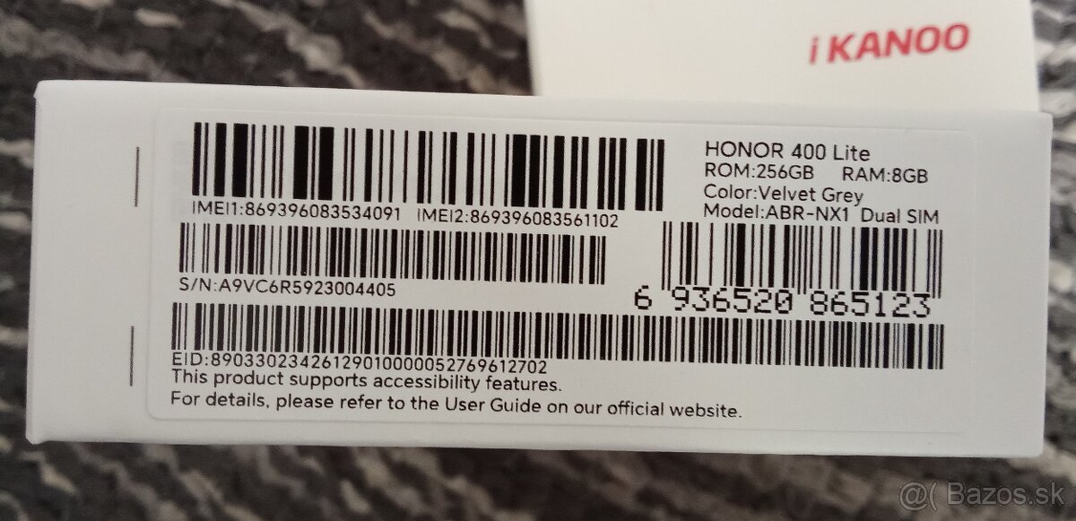 Honor 400 lite 5G + reproduktor Honor + SIM karta - 4