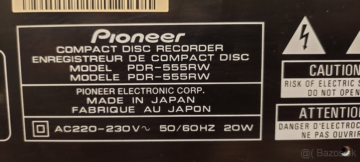Predám CD rekordér Pioneer PDR-555RW - 4