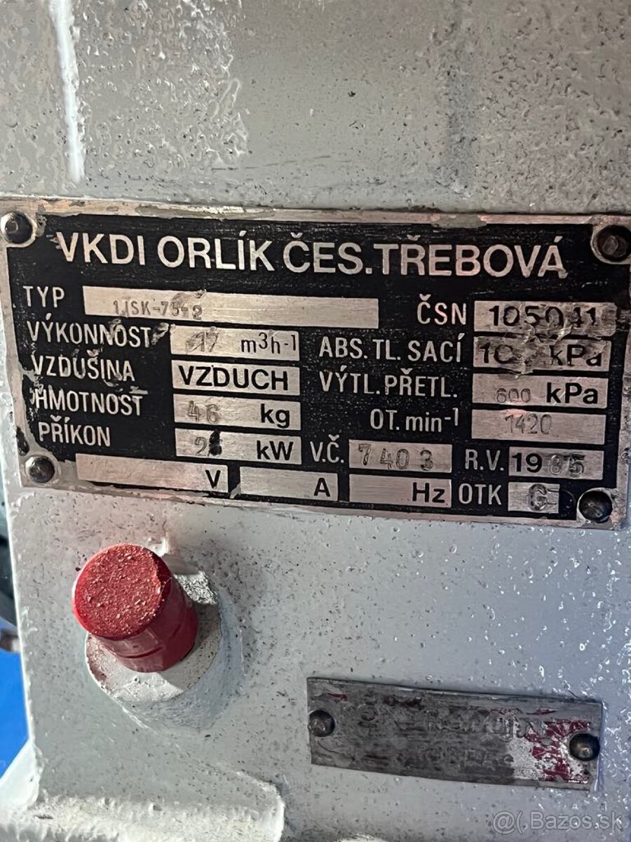 Predám jednovalcový kompresor Orlík - 4