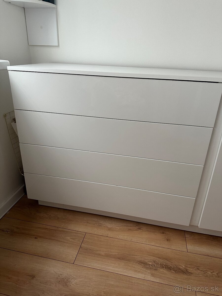 Komoda, biela lesklá - 4