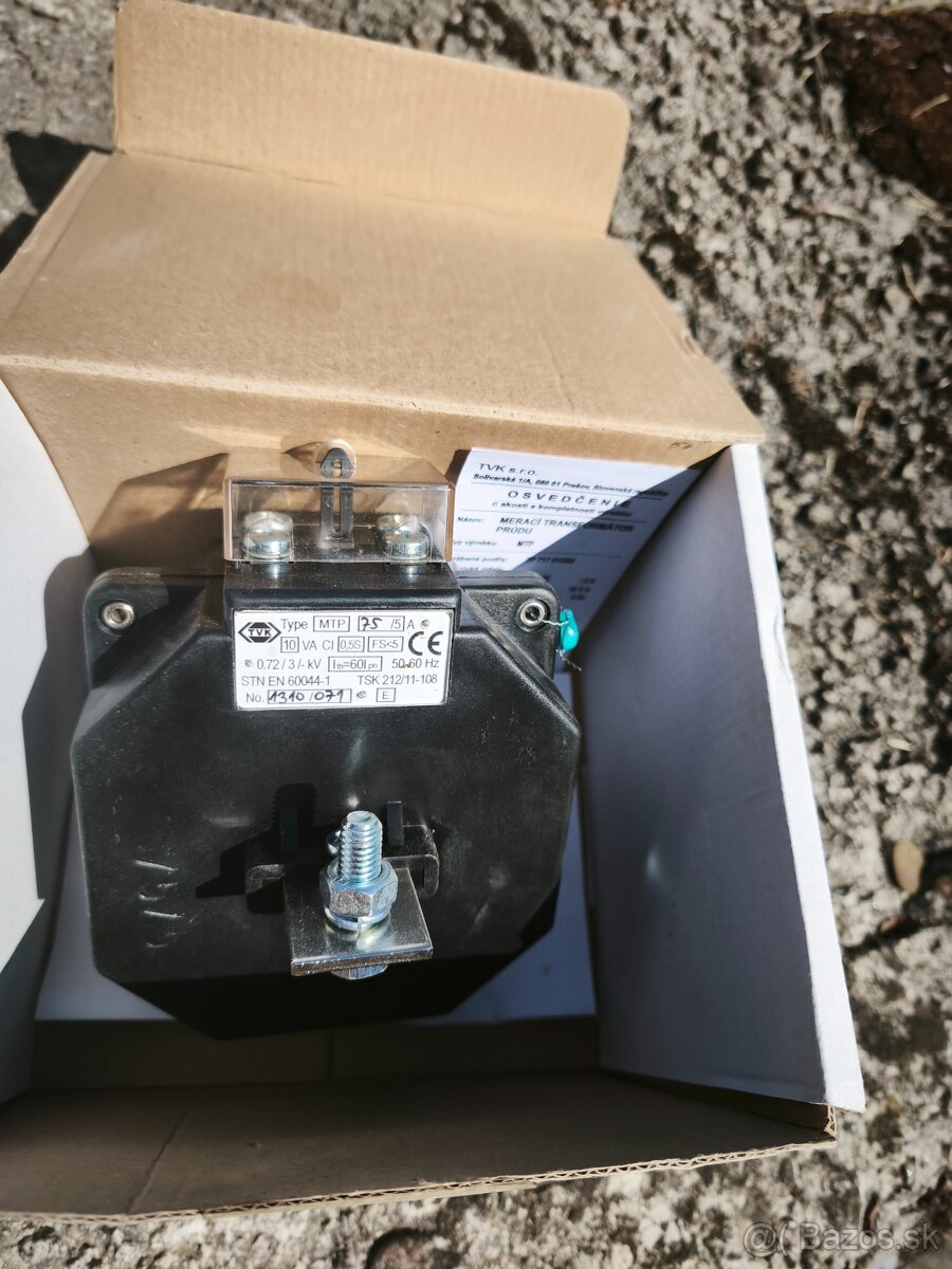 Predám meracie transformátory MTP Z25 75/5A 0,5S - 4