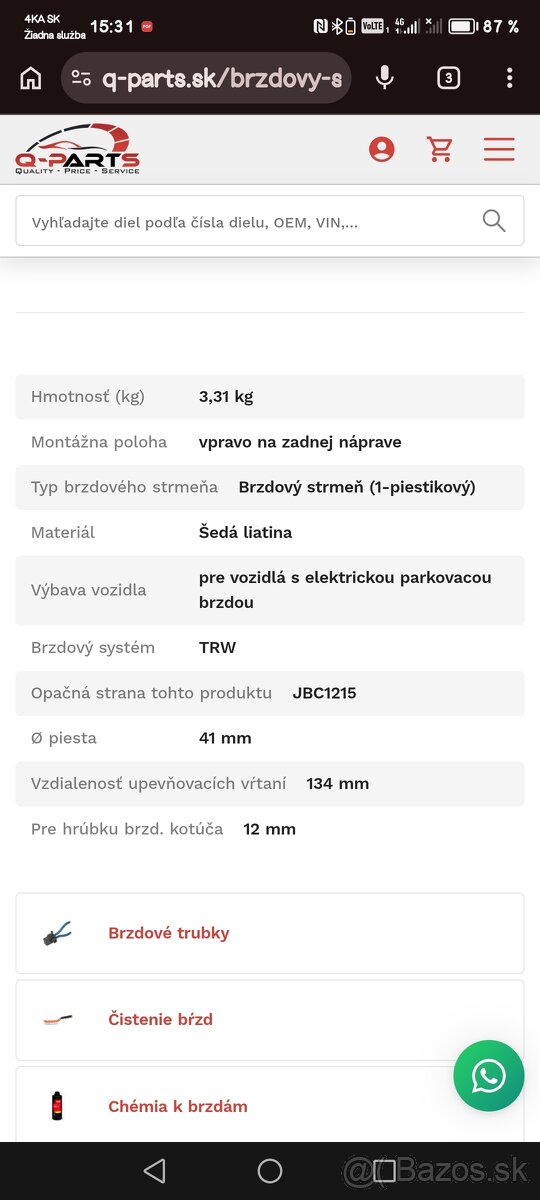 Brzdový strmeň Audi A6 C6 - 4