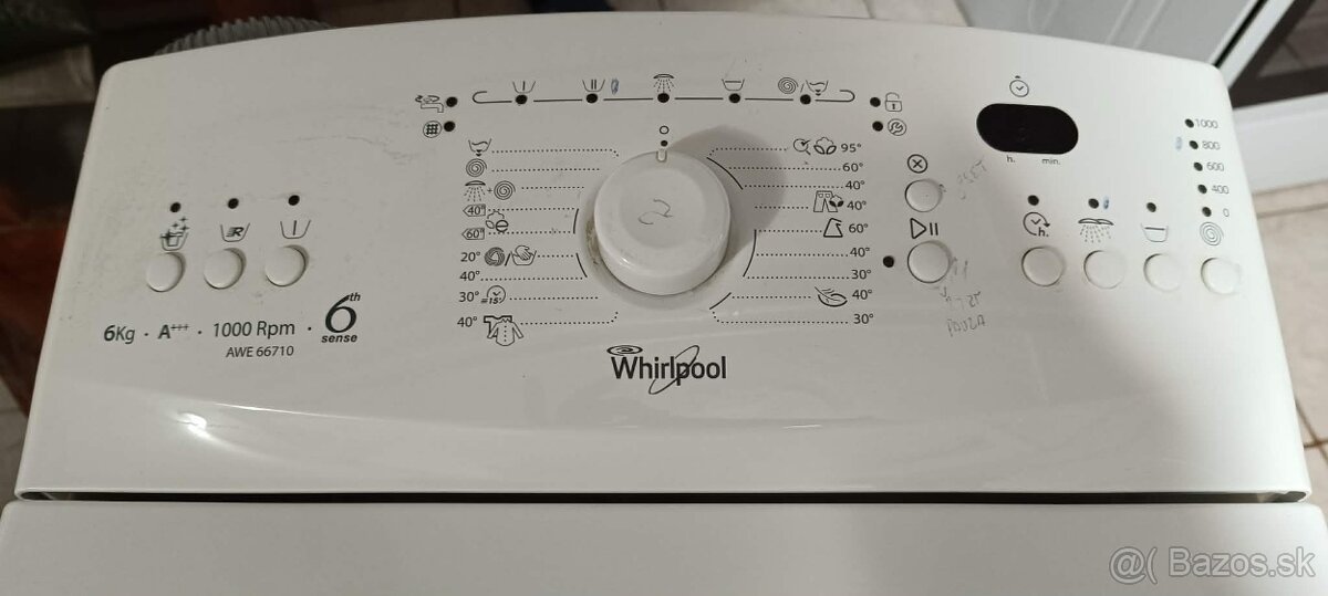 Predám práčku Whirlpool (plnenú zvrchu) - 4