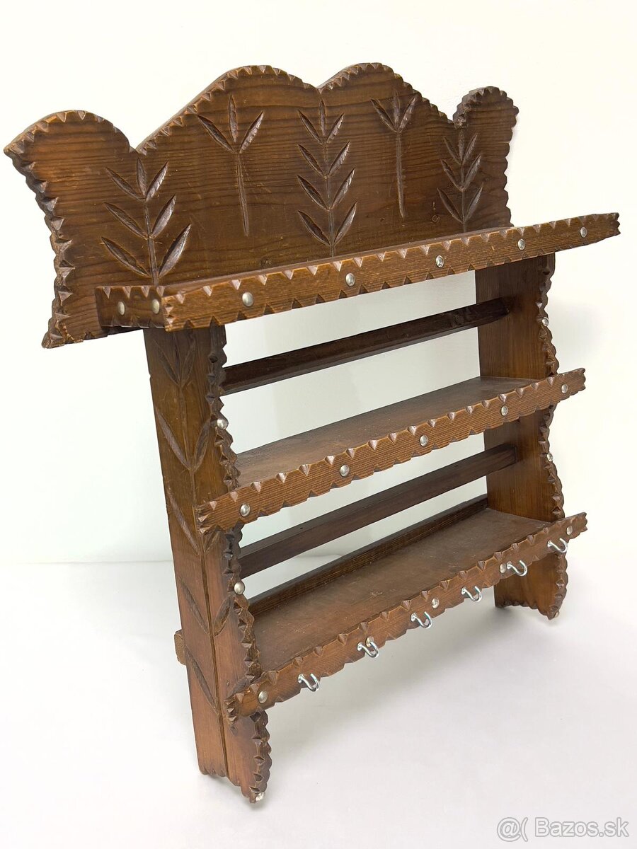 Masívna drevená polička - 4