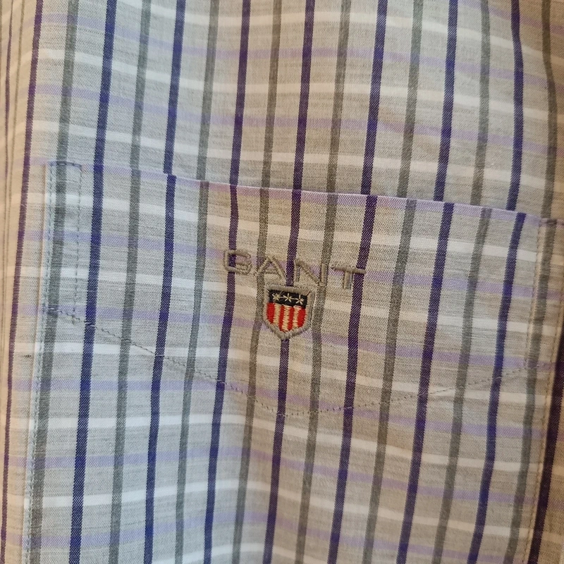 GANT colorado melange fialová pruhovaná košeľa kockovaná M - 4