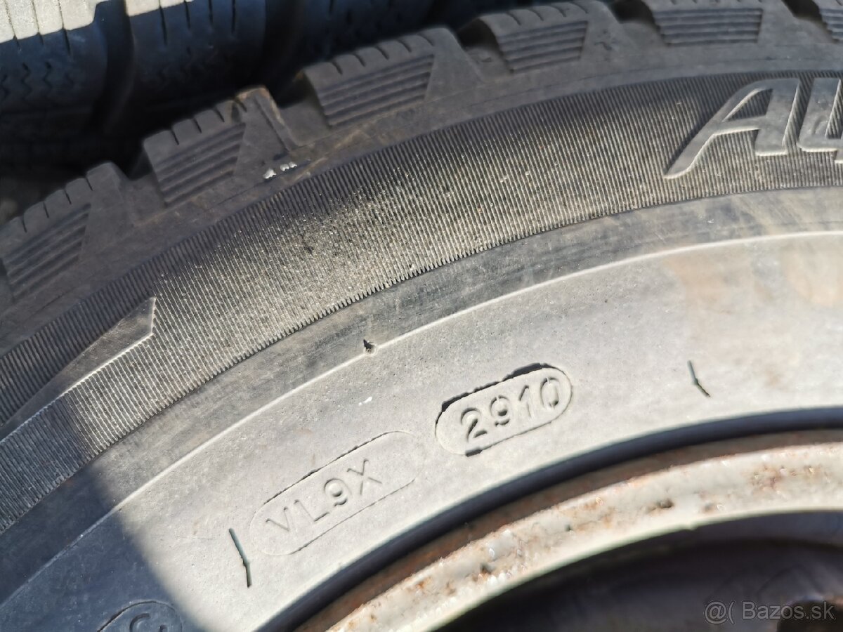 Plechové disky 4x100 + zimné pneumatiky - 4
