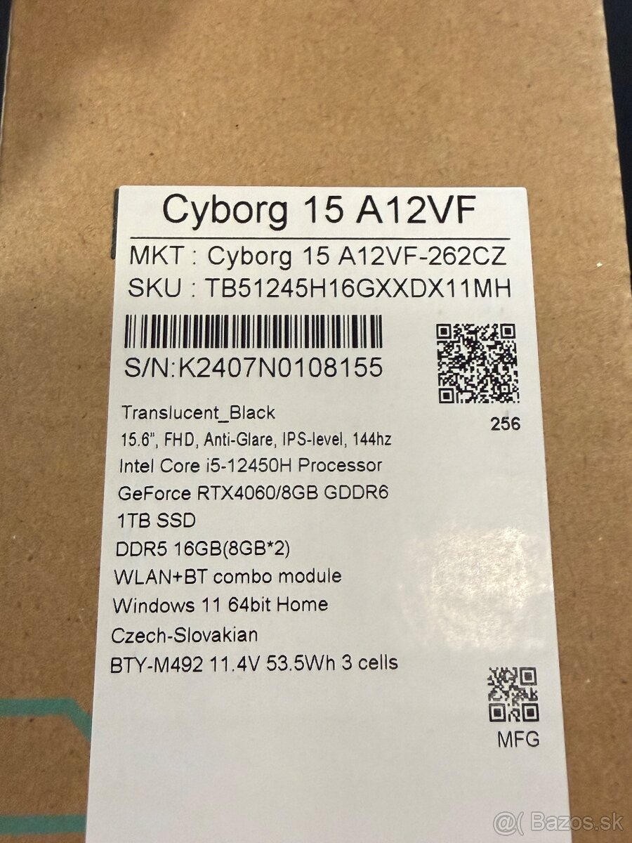 herný laptop - notebook MSI CYBORG - 4