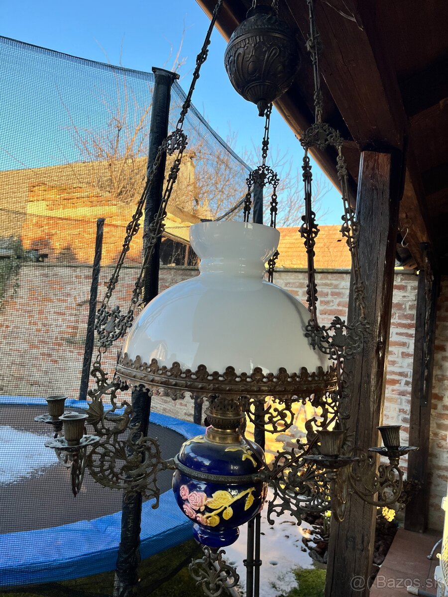 Starožitná petrolejová lampa - 4
