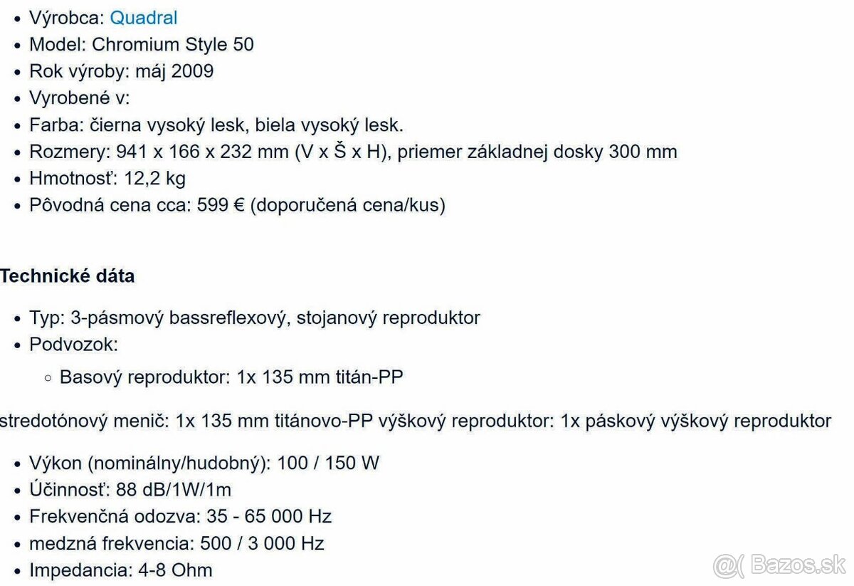 Quadral Chromium Style 50 / AKCIA - 4