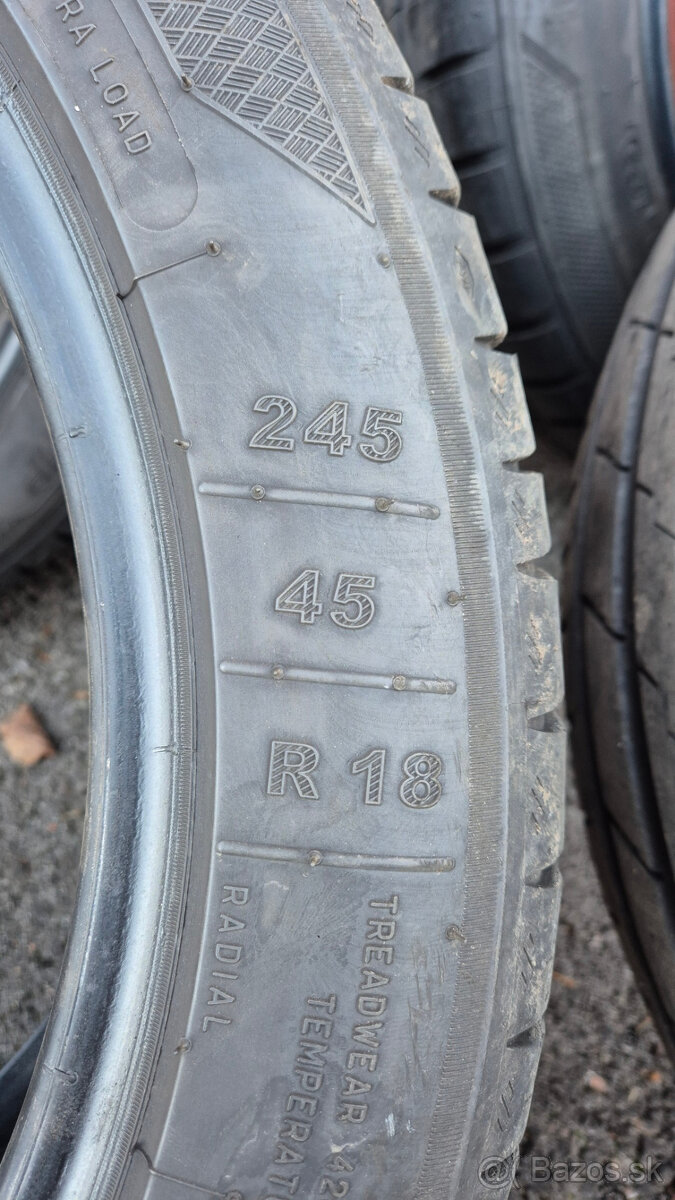 Predám letné pneumatiky 245/45 R18 – 4 ks - 4