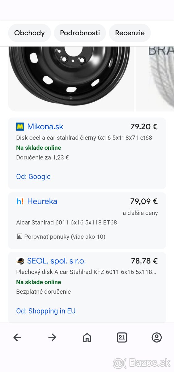 Plechové disky fiat Citroen - 4