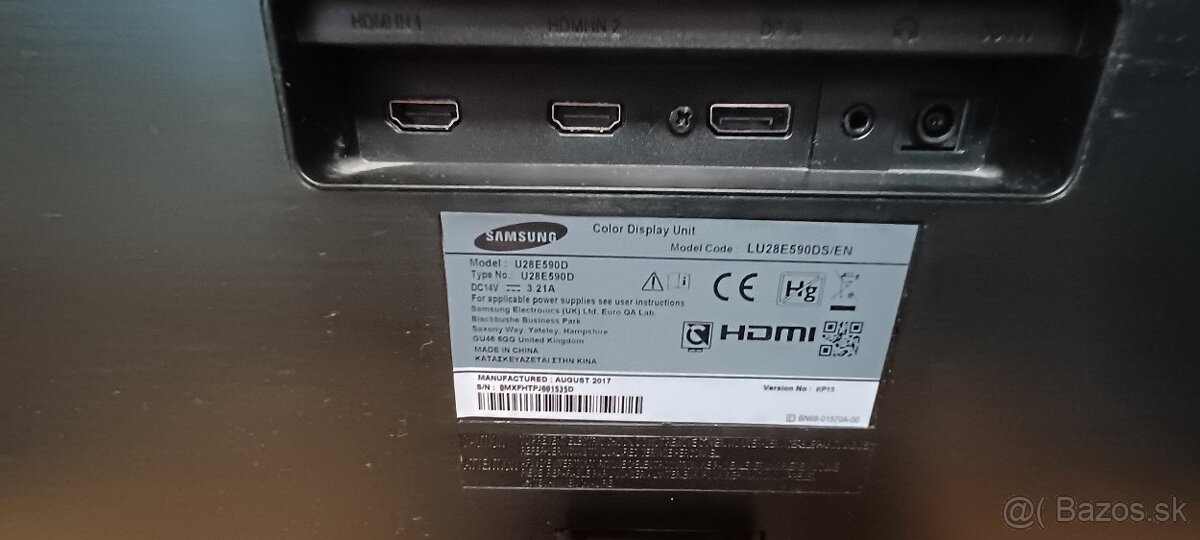 28" Monitor Samsung 4K model U28E590D - 4