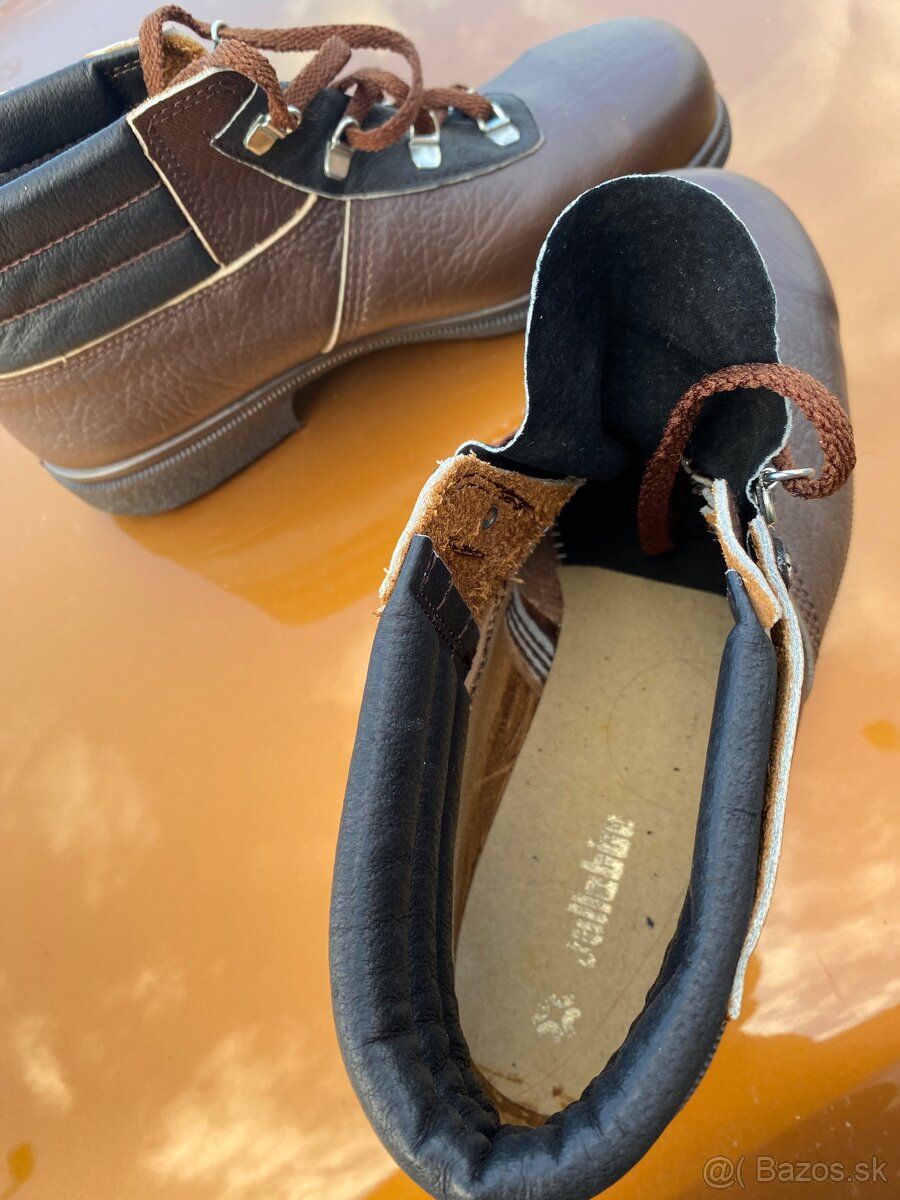 Francúzska kvalitná pracovná kožená obuv,nové velkost43 - 4