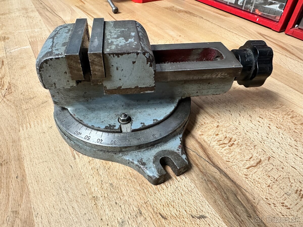 Strojný zverák - otočný, 80mm - 4