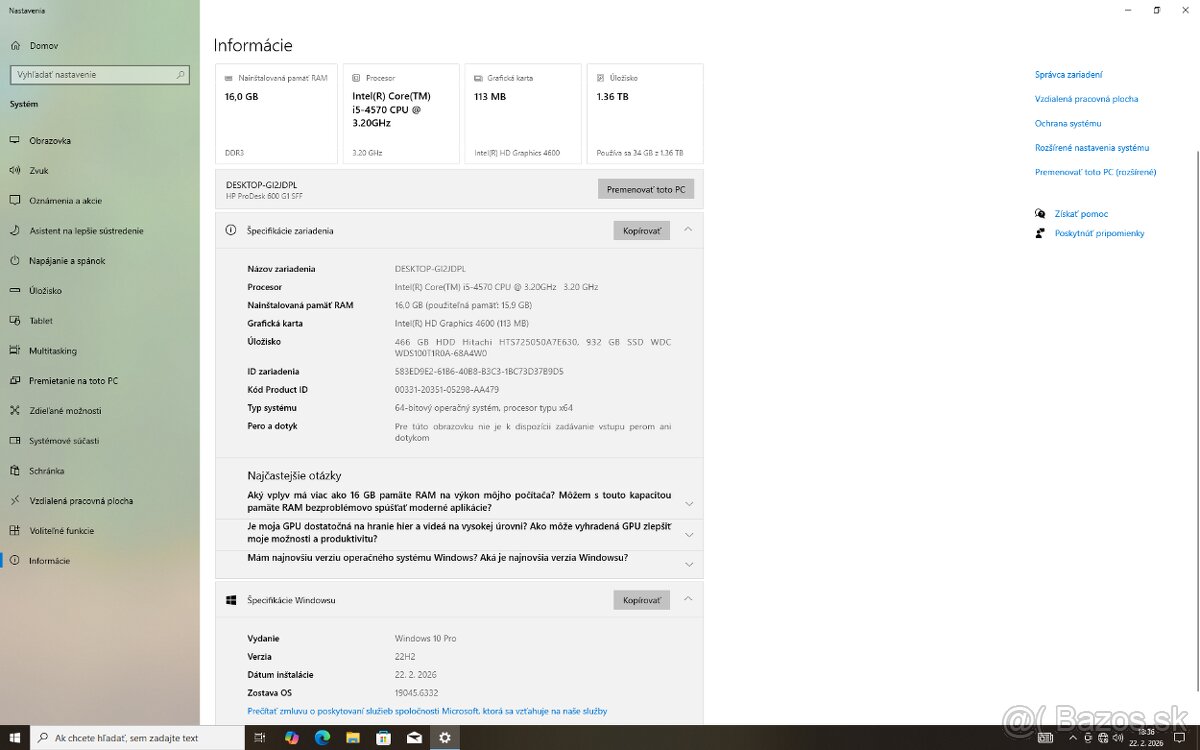 HP Prodesk 600 G1 SFF - 4