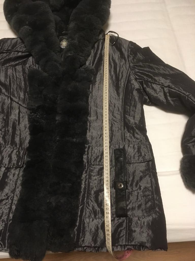 Kožuch z pravého králika zn. Kara s kapucňou, veľkosť 44 - 4