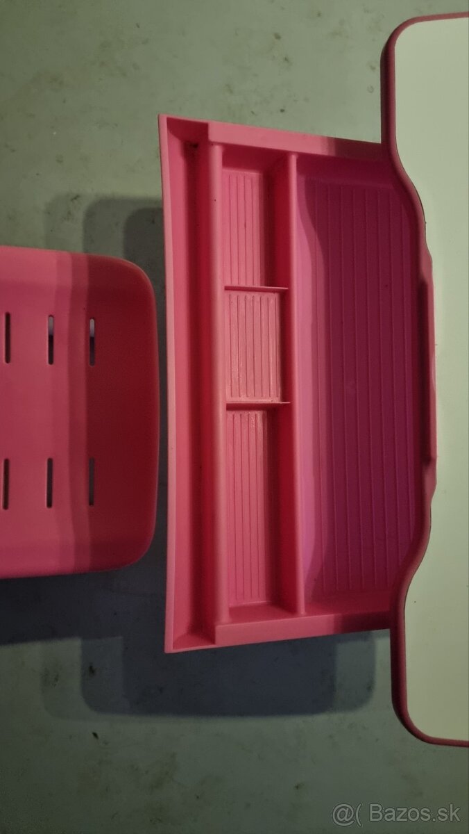 Detsky písací stôl a stolička . Rúžová - 4