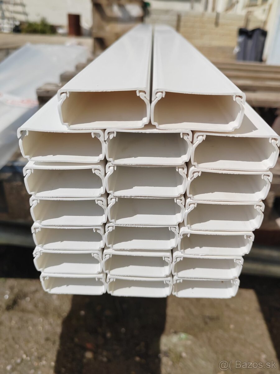 Žľab káblový 40X20 a 80x40mm 2m PVC biely - 4