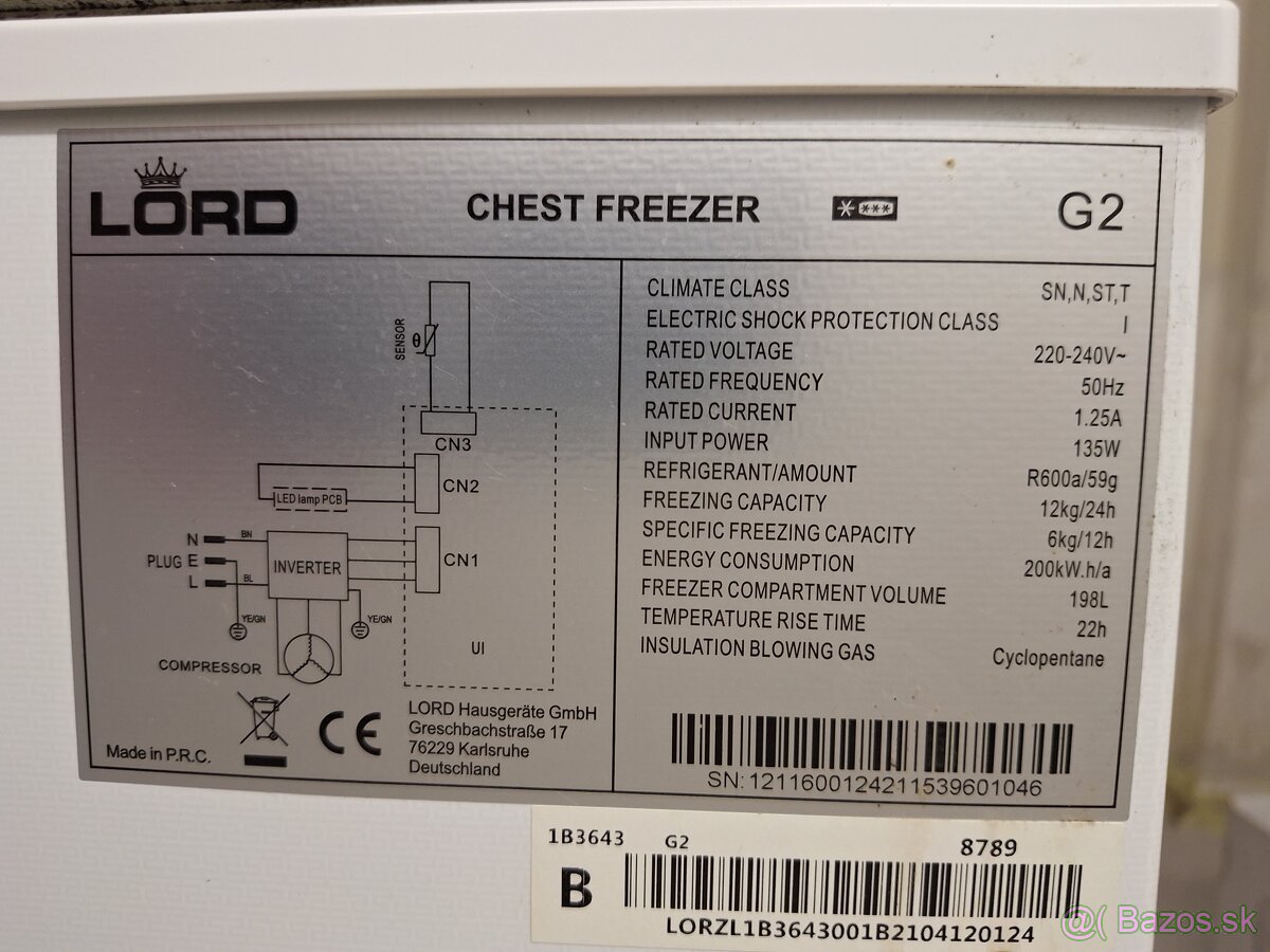 Mraznička Lord 200l - 4