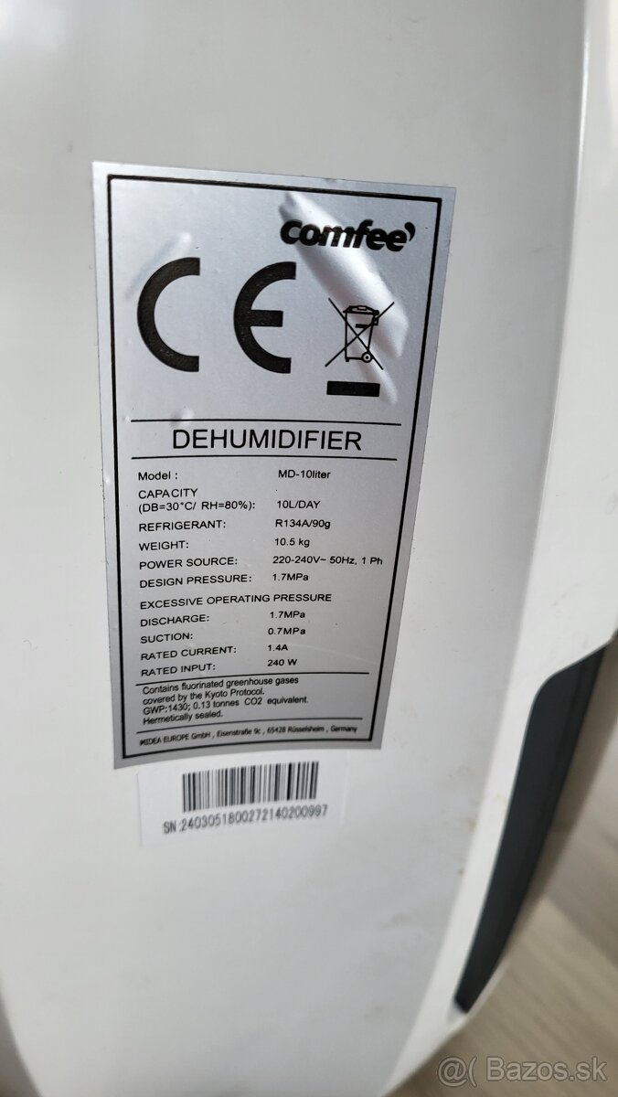 Odvlhčovač MIDEA/COMFEE MD-10 - 4