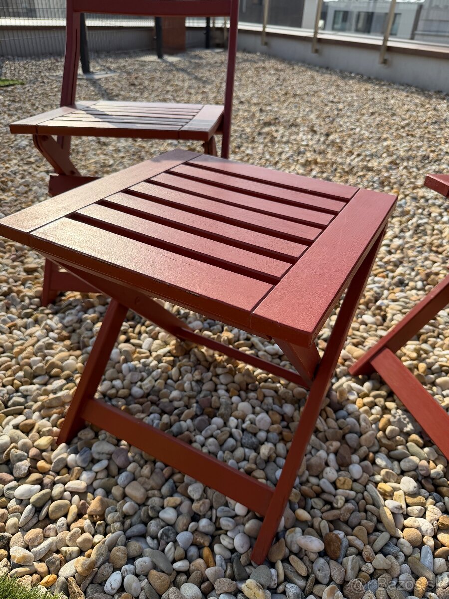 Záhradné stoličky plus stôl sedenie, ikea - 4