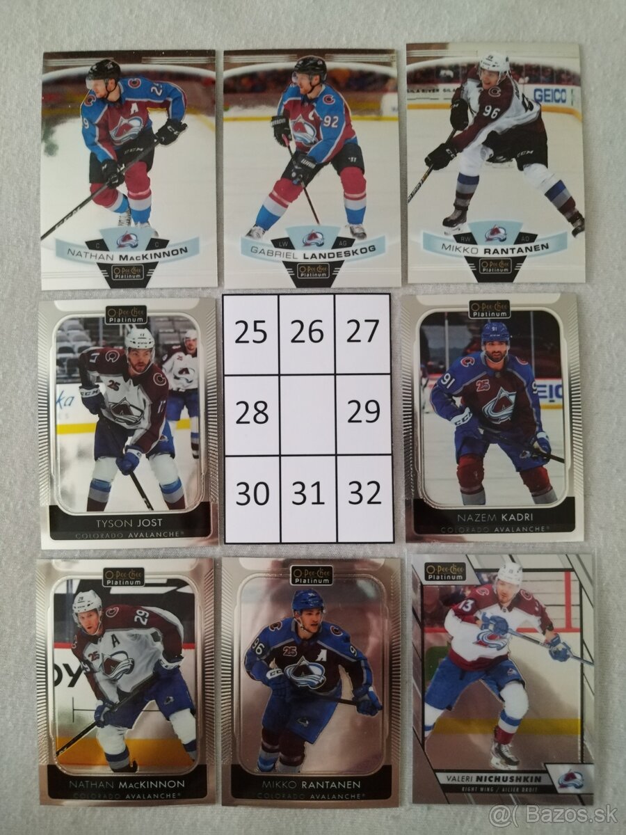 Hokejové kartičky Colorado mix 2 - 4